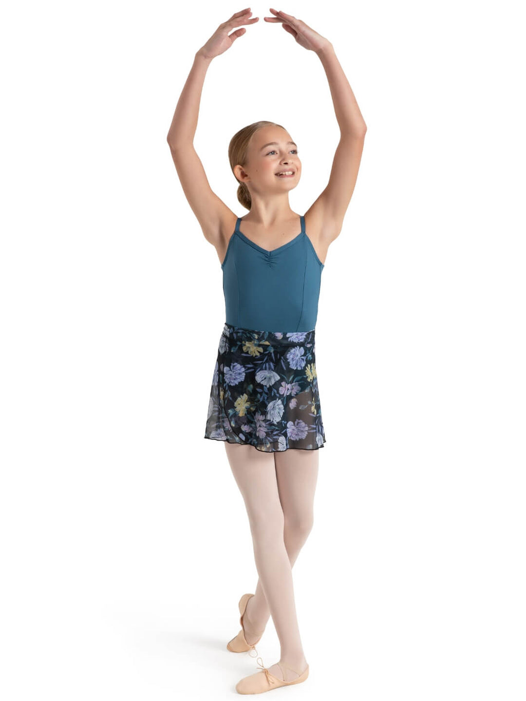 Le Jardin Printed Mesh Wrap Skirt - Child